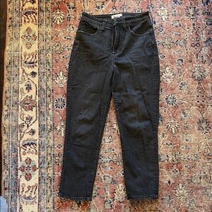 Madewell soft black curvy fit jeans